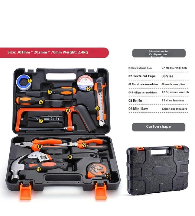 13-piece Household Tool Set - Home Electrician Carpenter Maintenance Hand Tool Set