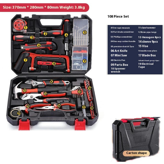 Household Hardware Tool Set-Household Manual Repair Combination Tool Box