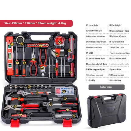 120-piece Hardware Gift Tool Set - Home Car Repair Tool Box Combination Set
