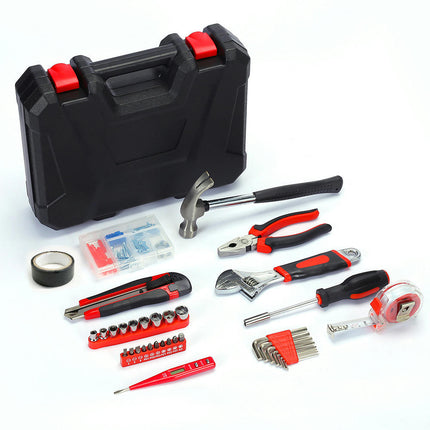 Tool Set 37 Pieces General Household Small Hand Tool Kit with Plastic Tool Box Storage Case
