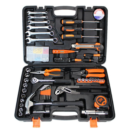 72 Piece Home Hardware Tool Set - Universal Hand Tool Set with Plastic Tool Box Storage Box
