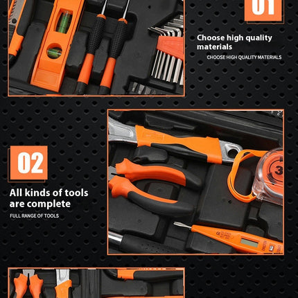 Home Hardware Tool Sets - Universal Hand Tool Set with Plastic Tool Box Storage Box