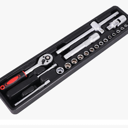 168-piece Iron Box Tool Box Multi-function Wrench Socket Tool Portable Hardware Tool Set