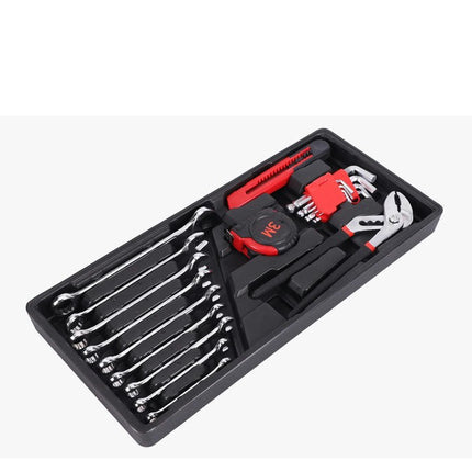 168-piece Iron Box Tool Box Multi-function Wrench Socket Tool Portable Hardware Tool Set