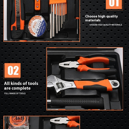 Home Tool Set - 20 Pieces Basic Mechanic Tool Kit with Toolbox Ideal Choice for Household Repair