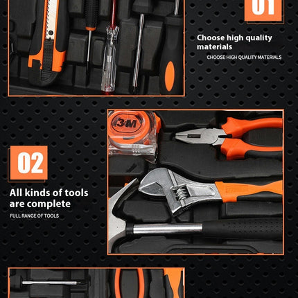 20 Piece Carbon Steel Tool Set Universal Household Hand Tool Bag with Plastic Tool Box Storage Box