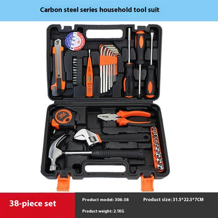 Hardware Tool Set-Home Car Emergency Carbon Steel Tool with Plastic Box