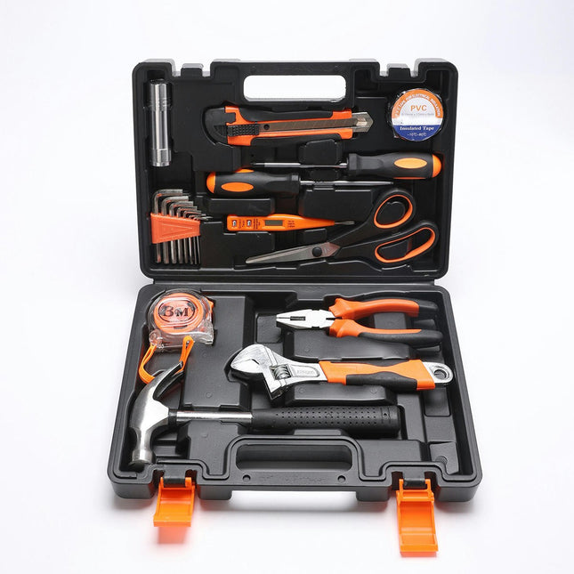 Tool Set 20 Pieces General Household Small Hand Tool Kit with Plastic Tool Box Storage Case