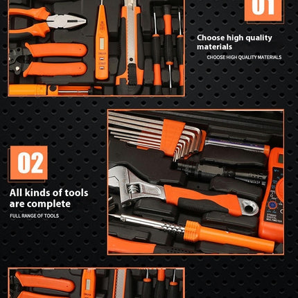 Tool Set with Plastic Tool Box - Perfect Gift for Home Manual Repair Set