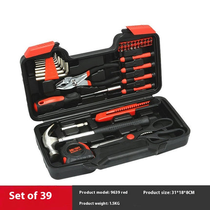 39pc Home DIY Tool Kit for The Household, Office & Garage. Complete Basic House Tool Box Set
