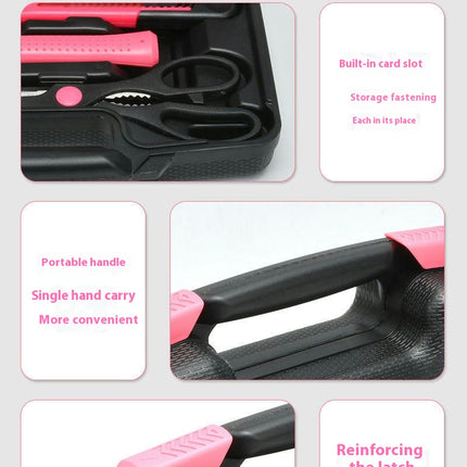 39pc Home DIY Tool Kit for The Household, Office & Garage. Complete Basic House Tool Box Set