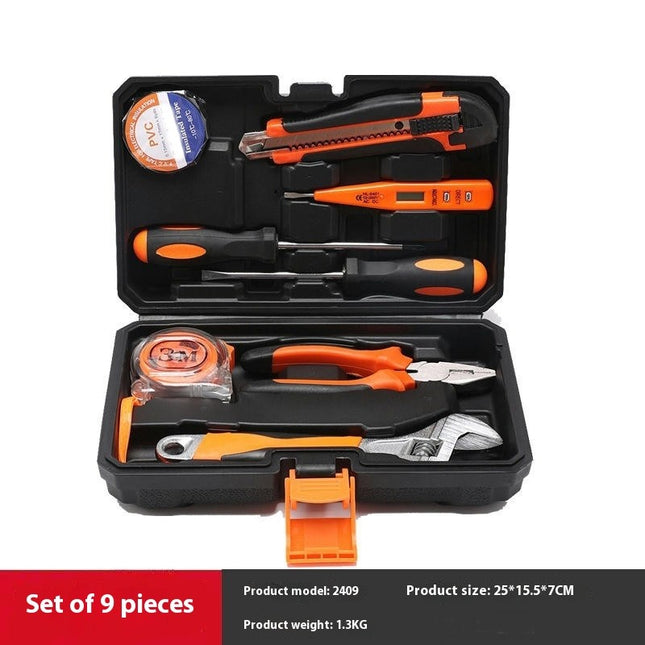 Hardware Tool Set with Plastic Tool Box - Perfect Gift for Home Manual Repair Kit