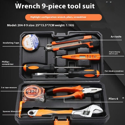 Hardware Tool Set with Plastic Tool Box - Perfect Gift for Home Manual Repair Kit