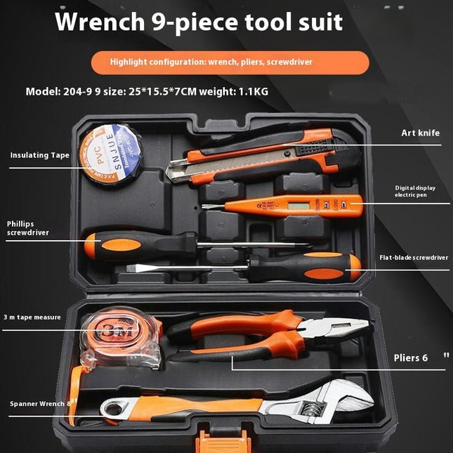 Hardware Tool Set with Plastic Tool Box - Perfect Gift for Home Manual Repair Kit