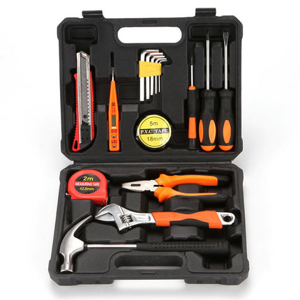 Tool Set 16 Piece Household Small Hand Tool Set with Plastic Tool Box Storage Box