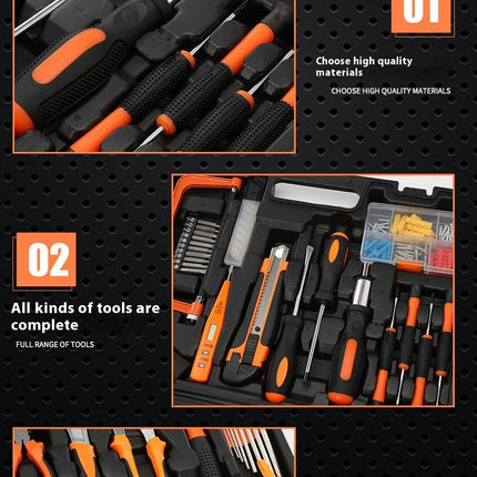 Universal Small Tool Box for Car Owners - Carbon Steel Portable Vehicle Hardware Tool Set