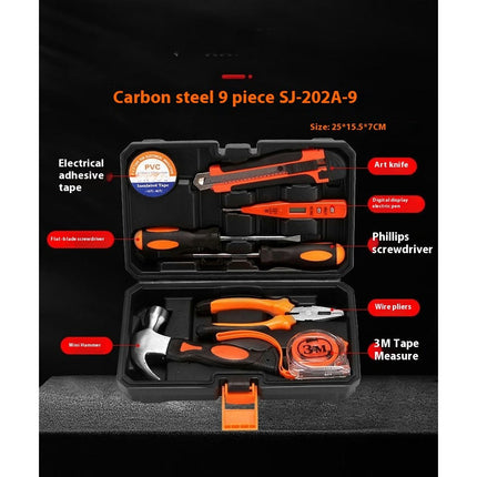 Hand Tool Set with Storage Box, General Basic Repair Tool Set with Hammer Pliers Wrenches