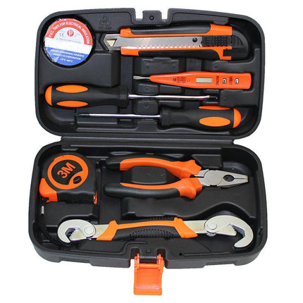 Tool Set, General Household Hand Tool Kit, Auto Repair Tool Box with Plastic Toolbox Storage Case