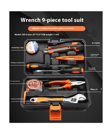 Tool Set, General Household Hand Tool Kit, Auto Repair Tool Box with Plastic Toolbox Storage Case