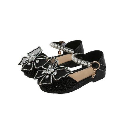 Toddler Girls Flats Dress Shoes Sequins Butterfly Mary Jane Wedding Party Shoes