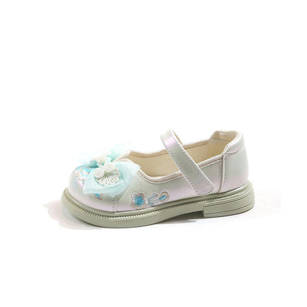 Girls Cute Traditional Embroidered Flower Flats Princess Shoes