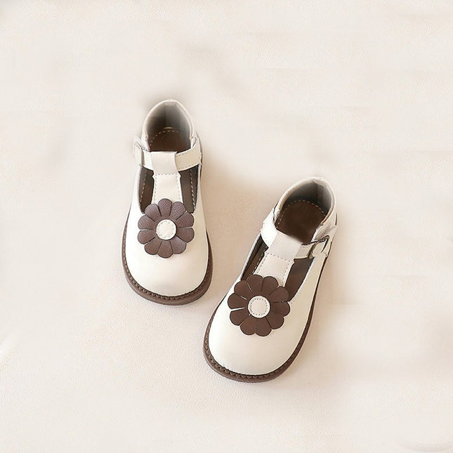 Girls Princess Shoes Cute Flowers Mary Jane Non Slip Dress Shoes