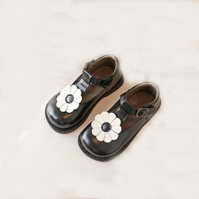 Girls Princess Shoes Cute Flowers Mary Jane Non Slip Dress Shoes