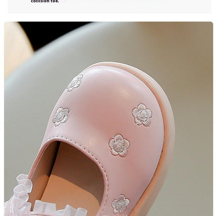 Casual Flat Cross Strap Mary Jane Princess Shoes for Little Girls