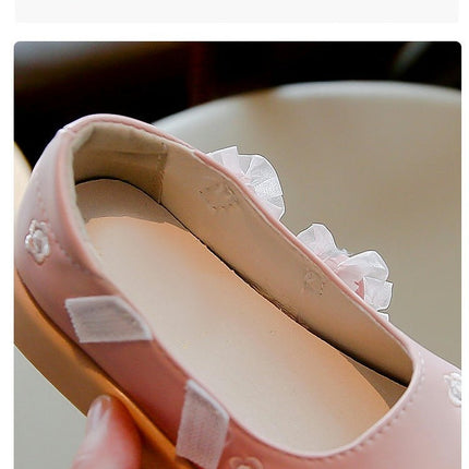 Casual Flat Cross Strap Mary Jane Princess Shoes for Little Girls