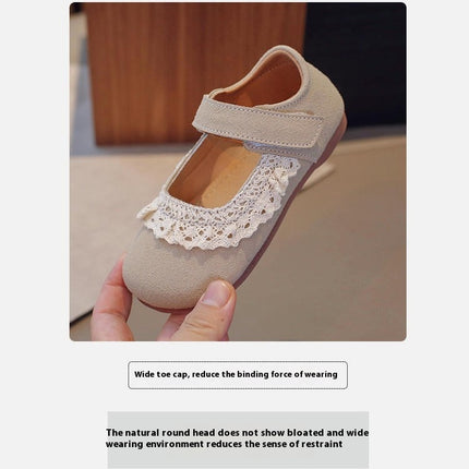 Little Girls Casual Lace Soft Breathable Non Slip Princess Shoes