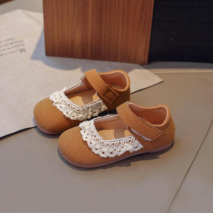 Little Girls Casual Lace Soft Breathable Non Slip Princess Shoes