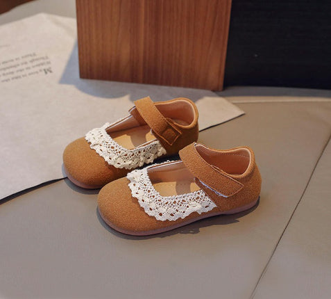 Little Girls Casual Lace Soft Breathable Non Slip Princess Shoes