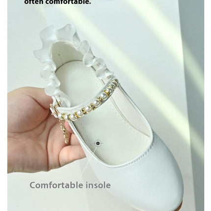 Little Girls Faux Leather Shoes Wedding Party Pumps Princess Shoes
