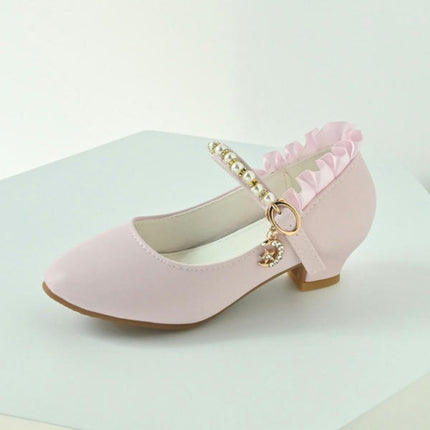 Little Girls Faux Leather Shoes Wedding Party Pumps Princess Shoes