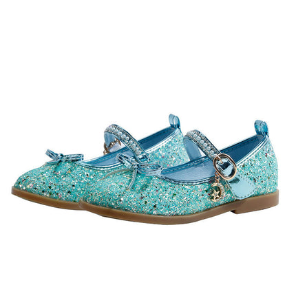 Little Girls Mary Jane Ballerina Flats Shoes School Party Faux Leather Shoes