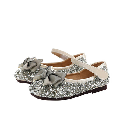 Girls Dress Shoes Cute Bow Crystal for Wedding Birthday Party Princess Shoes