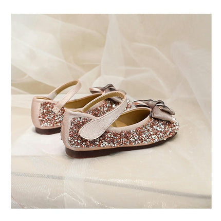 Girls Dress Shoes Cute Bow Crystal for Wedding Birthday Party Princess Shoes