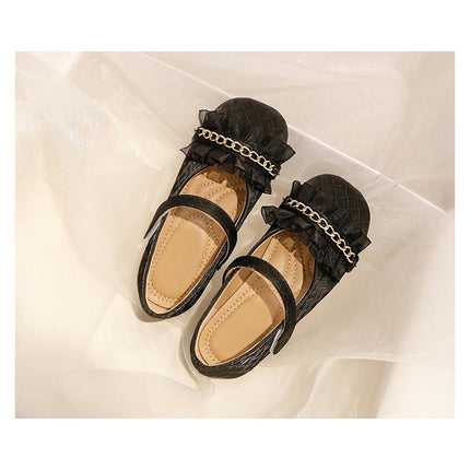 Girls Princess Soft Soled Comfortable Soft Non Slip Faux Leather Shoes
