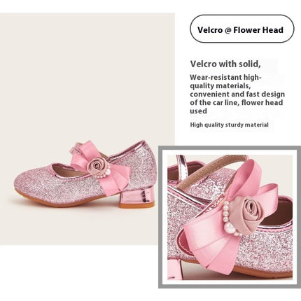 Mary Jane Shoes for Little Girls Wedding Party Pump Faux Leather Princess Shoes