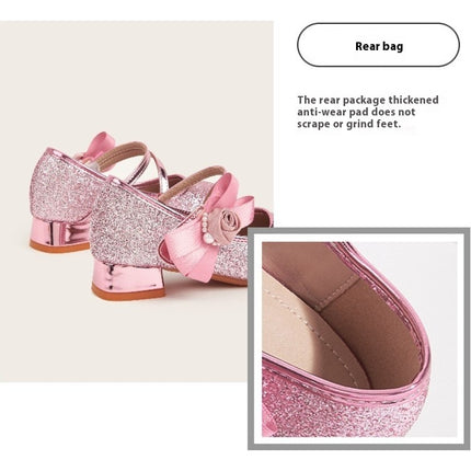 Mary Jane Shoes for Little Girls Wedding Party Pump Faux Leather Princess Shoes