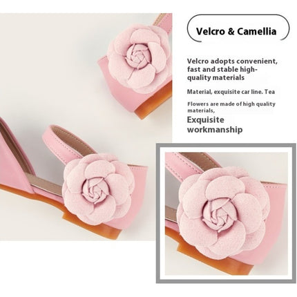 Girls Fashion Flat Shoes Dance Soft Flower Mary Jane Faux Leather Shoes