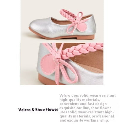 Faux Leather Princess Shoes for Girls Bow Leisure Wedding Party Dress Shoes