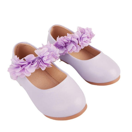 Toddler Girls Ballet Flats Princess Dress Shoes for Party Faux Leather Shoes