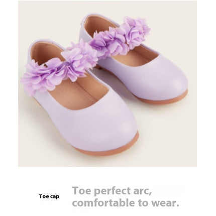 Toddler Girls Ballet Flats Princess Dress Shoes for Party Faux Leather Shoes