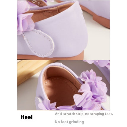 Toddler Girls Ballet Flats Princess Dress Shoes for Party Faux Leather Shoes