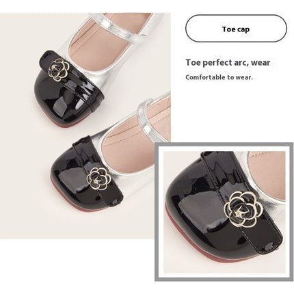 Little Girls Mary Jane Flats Faux Leather Princess Shoes School Party Dress Shoes