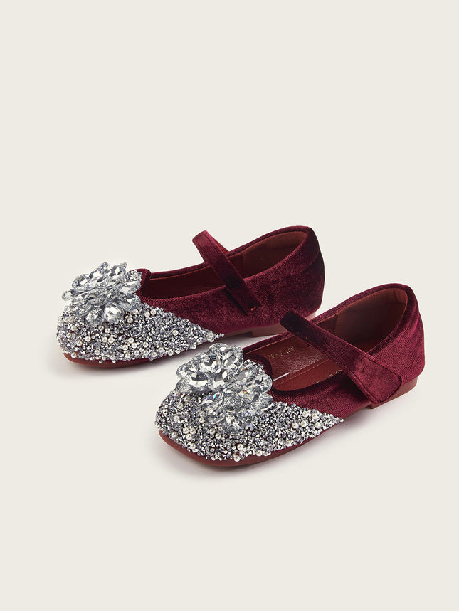 Princess Shoes Crystal Comfortable Soft Soled Little Girls Flat Single Shoes