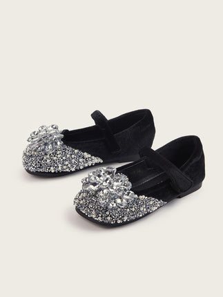 Princess Shoes Crystal Comfortable Soft Soled Little Girls Flat Single Shoes