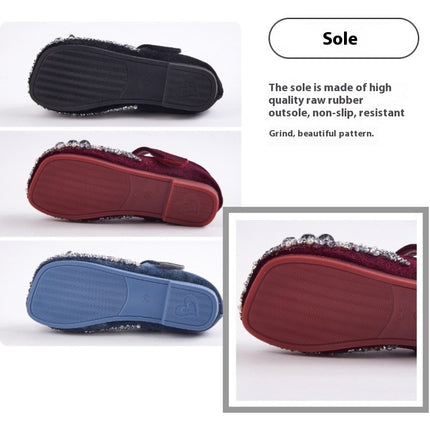 Princess Shoes Crystal Comfortable Soft Soled Little Girls Flat Single Shoes