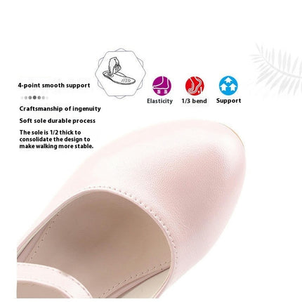 Girls Dress Shoes High Heels Flower Girl Glitter Bow Party Faux Leather Princess Shoes